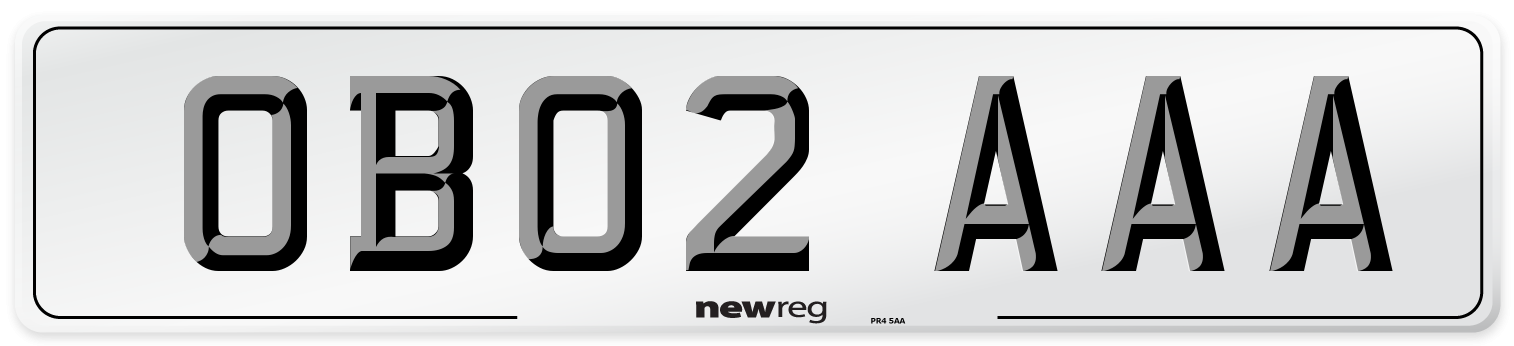 OB02 AAA Number Plate from New Reg